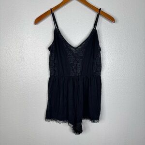 Free People Intimately Black Lace Romper Size‎ Xsmall